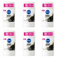 NIVEA Black White dámska tyčinka proti poteniu, 6 ks