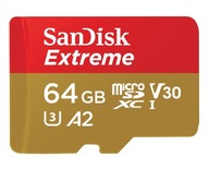 SANDISK MICROSD KARTA 64GB CL10 ADAPTÉR 4K GOPRO