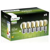 6x E27 LED žiarovka GUĽA 7W = 60W 4000K Neutrál DEKORATÍVNE FILAMENT LUMILED