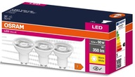 3x GU10 LED žiarovka 4,5W 50W 350lm 2700K 36° OSRAM