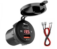 NABÍJAČKA USB NAPÁJACÍ ZDROJ QC3.0 TYP C PD VOLTMETER