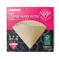 HARIO DRIP PAPIEROVÉ FILTRE HNEDÉ v60-01 100 ks