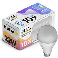 10x LED žiarovka 2835 E27 SMD 2180lm CCD guľa 22W