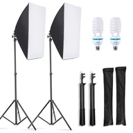 2 FOTOLAMPY SOFTBOX SET STOJÍK 1200W