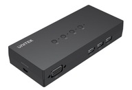 Unitek U-8710ABK KVM prepínač 4x VGA 3x USB-A