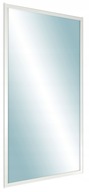 Rámované zrkadlo 110x80 moderný úzky biely rám