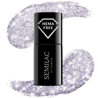 SEMILAC 461 Hollywood Silver Hybrid Lak na nechty 7ml Silver Flash Effect