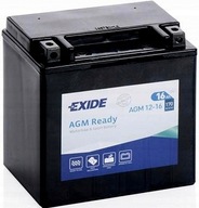 EXIDE MOTOCYKLOVÁ BATÉRIA AGM12-16 ETX16-BS YTX16-BS 16Ah 170A BMW