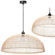 VEĽKÁ TKANÁ BAMBUSOVÁ PRÍRODNÁ BOHO ZÁVISNÁ LAMPA