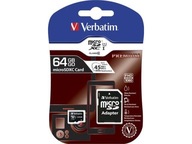 VERBATIM MicroSDXC pamäťová karta Verbatim 64GB Cla