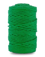 Bavlnená šnúra Macrame, zelená, 100 m, 5 mm