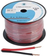 CCA reproduktorový kábel 2x 2,50mm, 100m, Cabletech