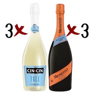 CIN CIN FREE + MIONETTO FREE nealko sekt, sada 6 ks fliaš