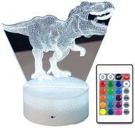 3D LED NOČNÁ LAMPA DINOSAUR T-REX