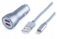 W1F71 MYWAY USB NABÍJAČKA DO AUTOA ​​+ 12/24 KÁBEL