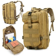 VOJENSKÝ TAKTICKÝ TURISTICKÝ BATOH 35L SURVIVAL FARBA KHAKI HNEDÁ MILITAR