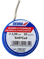 Spájkovacia plnička s tavidlom 2,5mm DEDRA