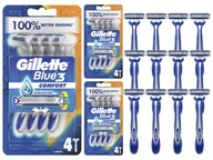 GILLETTE BLUE 3 COMFORT COMFORTGEL 3 BADES 12 ks jednorazových holiacich strojčekov