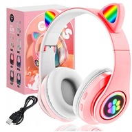 SLÚCHADLÁ PRE DETI BEZDRÔTOVÉ CAT EARS RGB detské HRY