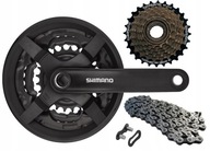 Sada pohonu SHIMANO, KĽUKA 42, 7-rýchlostná voľnobežka, REŤAZ