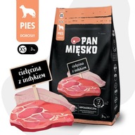 Pan Mięsko Suché krmivo pre psov TEĽACIE TURECKO ZELENINA Malé plemená XS 3kg