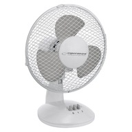 ESPERANZA stolný ventilátor 23cm 30W bielo-sivý