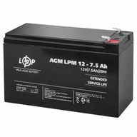 Batéria AGM LPM 12V - 7,5 Ah