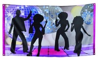 Banner SUPER Disco Party 150x90cm 00738 Flag 80s Funky