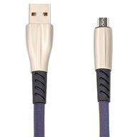 KÁBEL USB-micro USB PLOCHÝ NYLONOVÝ Oplet 100 CM