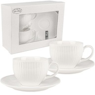 SET šálka a podšálka na cappuccino porcelán 2x 250ml