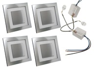 SET 4x LED schodiskové svietidlo 2W + 2 senzory 230V S