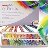 PENTEL ARTS OLEJOVÉ PASTELY 50 FARIEB MÄKKÉ UMELECKÉ ceruzky