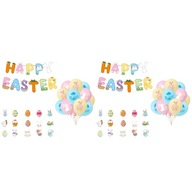 Ovocná torta Bunny Decor Happy Easter Garland 2 sady