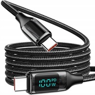 USB-C KÁBEL PRE HUAWEI SAMSUNG XIAOMI 100W LCD 5A