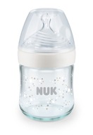 NUK NS SKLENENÁ FĽAŠA 120 ML SILIKÓNOVÝ ČISTIČ S