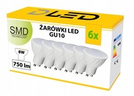 6x GU10 LED žiarovka 8W 860lm CCD NEUTRAL