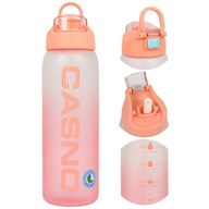 Fľaša na vodu motivačná fľaša so slamkou BPA free Casno 1000 ml