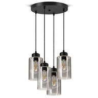 Závesné stropné svietidlo Luster Čierna sklenená trubica 535-EZ4 LED E27