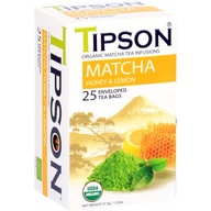 Tipson MATCHA HONEY LEMON zelený čaj MED BIO