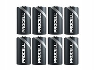 8x Batéria LR20 D DURACELL PROCELL CONS 1,5V Alkal