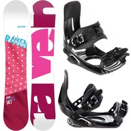 Snowboard RAVEN Style Pink 140cm + viazanie MP180