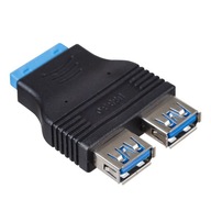 USB 19-pin na 2x USB 3.0 adaptér Akyga AK-CA-58