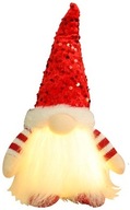 RED Gnome Gnome VIANOČNÝ CLAUS *LED* ŽIARI