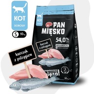 Mäso suché jedlo pre pstruhy sušené mačkou malé lupienky s 10 kg