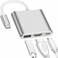 Adaptér USB-C na HDMI HUB 3v1 USB 3.1 typu C