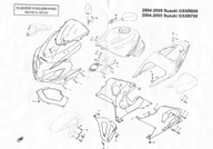 SKRUTKY DO KABELOV SUZUKI GSX-R600 750 2004-2005