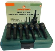 Nástavce pre rázové uťahováky Jonnesway Torx 1/2 T30-T80