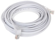 Patchcord RJ45 UTP Cat 5e Kábel Biely 10m Uhlový