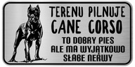 Pozor Dog Cane Corso nerezový tanier