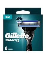 Gillette Mach3 - Náhradné náplne pre holiace strojčeky Mach3 / 6 ks.